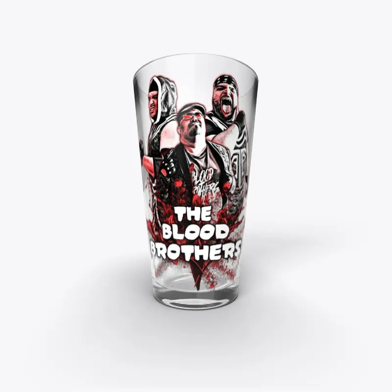 Blood Bros Photo Pint Glass